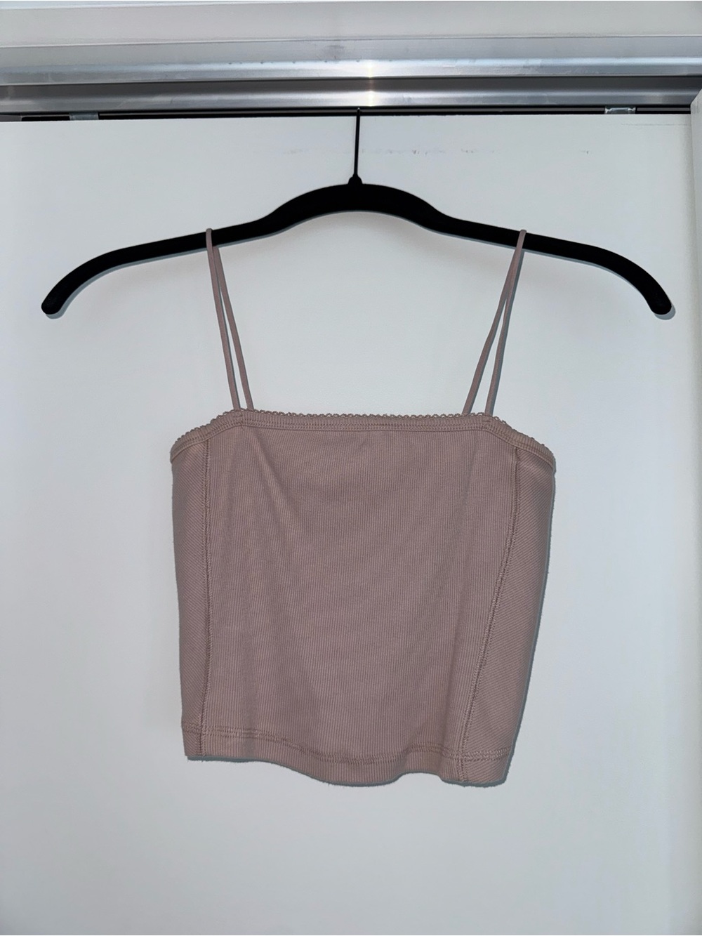 Abercrombie & Fitch Mauve Ribbed Crop Cami Tank